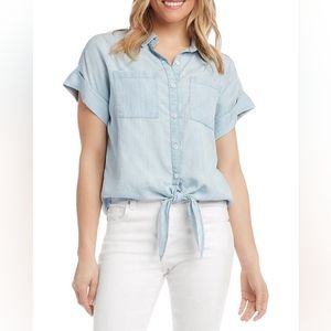 Karen Kane Cham Tie Front Top